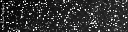 Grey Snowflake Vector Panoramic Transparent