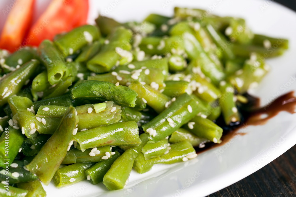 baked asparagus beans with sesame seeds baked asparagus beans with sesame seeds