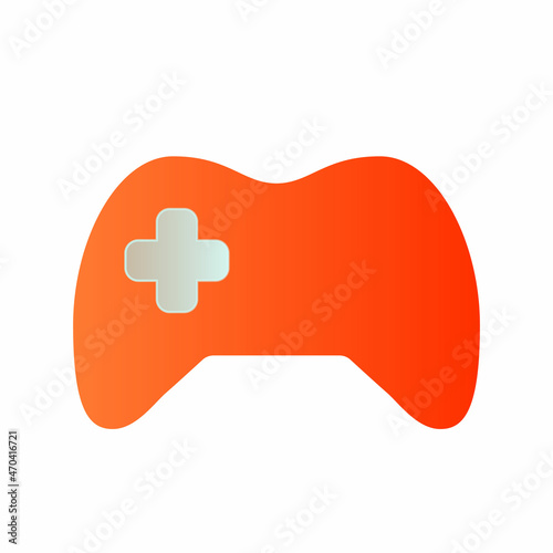 Vector modern trend icon in the style of glassmorphism with gradient, blur and transparency. gamepad for games symbol and icon
