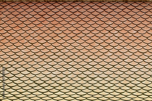 Red ceramic roof tiles seamless texture © naiaekky