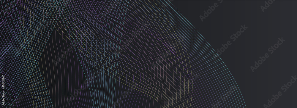 Fototapeta premium Gradient Blend Creative Vector Panoramic Black