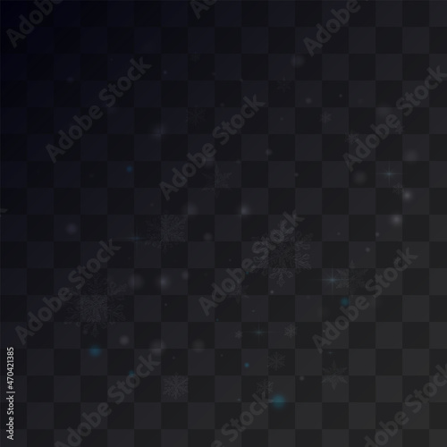 Gray Snow Vector Transparent Background. Abstract