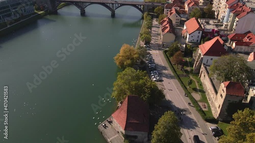 Vodni Stolp in Maribor, Slovenia by Drone photo