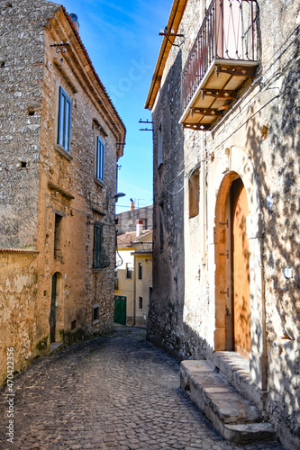 A narrow street in Capaccio, a small village of the province of Salerno, Italy. © Giambattista