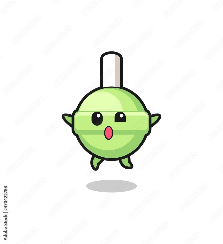 lollipop character is jumping gesture lollipop character is jumping gesture