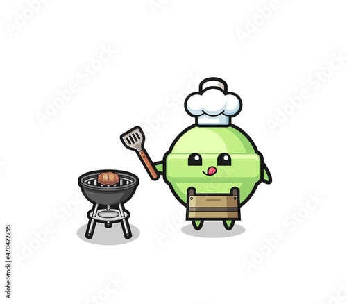 lollipop barbeque chef with a grill