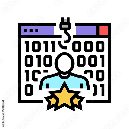 whale phishing attacks color icon vector. whale phishing attacks sign. isolated symbol illustration