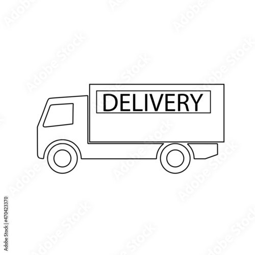 vector truck delivery icon