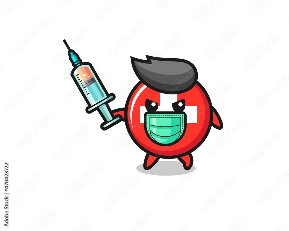 illustration of the switzerland to fight the virus illustration of the switzerland to fight the virus