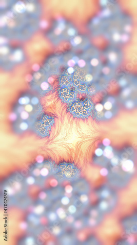Digitally designed abstract 3D fractal background with bokeh optik © ThorstenGriebel