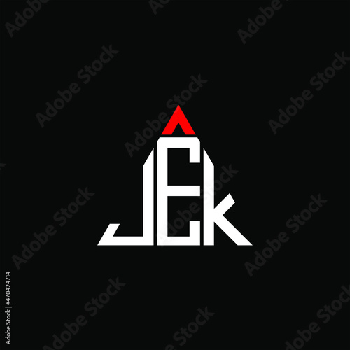 JEK letter logo creative design. JEK unique design
