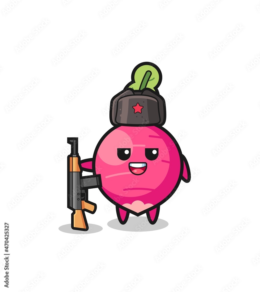 cute radish cartoon as Russian army cute radish cartoon as Russian army