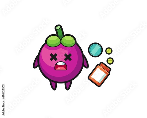 illustration of overdose mangosteen character