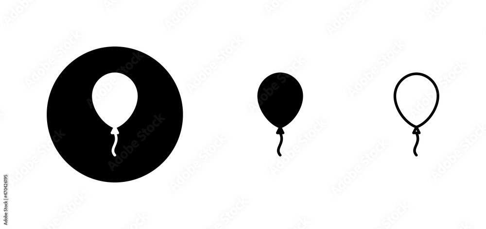 Balloon icons set. Party balloon sign and symbol Balloon icons set. Party balloon sign and symbol