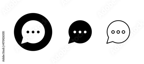 Chat icons set. speech bubble sign and symbol. comment icon. message