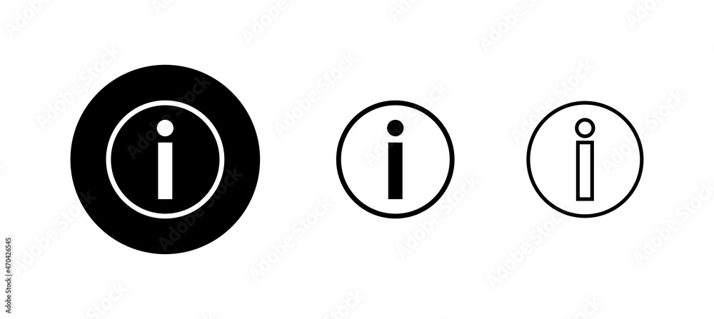 Info sign icons set. about us sign and symbol. Faq icon Info sign icons set. about us sign and symbol. Faq icon