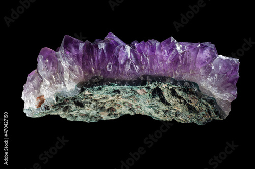 Obraz na płótnie original purple quartz crystal geode