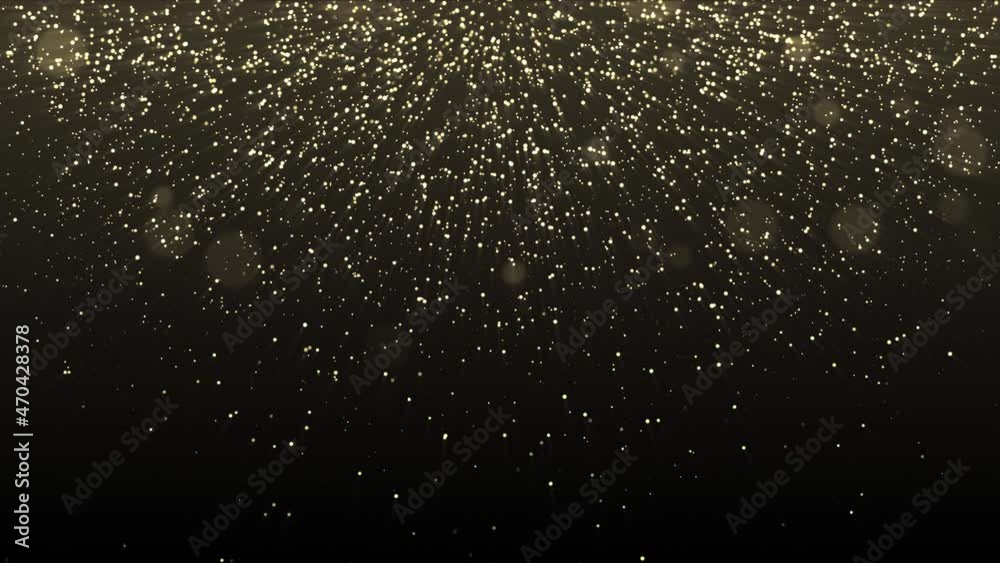 Abstract glowing gold dust particles endless animation. Glitter luxury premium seamless loop background. Flowing digital particles. Christmas background design. Motion graphic Abstract glowing gold dust particles endless animation. Glitter luxury premium seamless loop background. Flowing digital particles. Christmas background design. Motion graphic