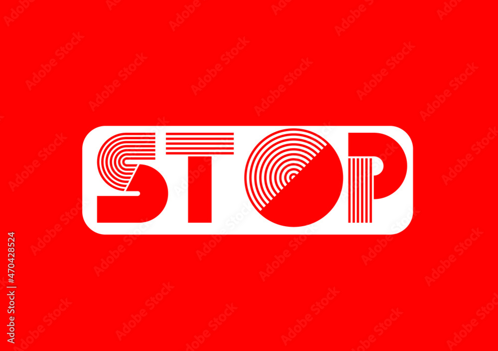 STOP letter logo with love logo design template STOP letter logo with love logo design template
