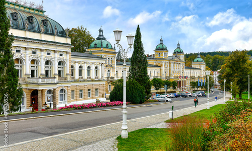 Marienbad, Tschechien, Altstadtszene, Kurhotel und Casino