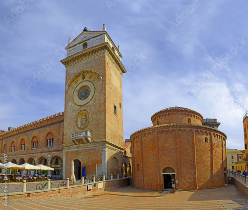 Rotonda di San Lorenzo church and Clock tower in Mantua (Mantova) - Mantua, Lombardy, Italy. Mantova is UNESCO World Heritage Site photo