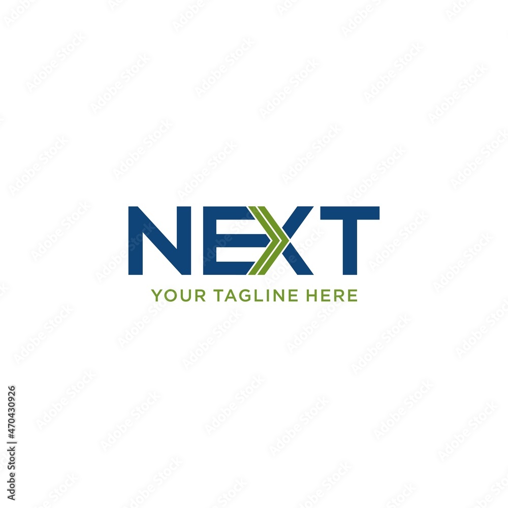 Next typography logo template vector, design with a simple and modern concept Next typography logo template vector, design with a simple and modern concept