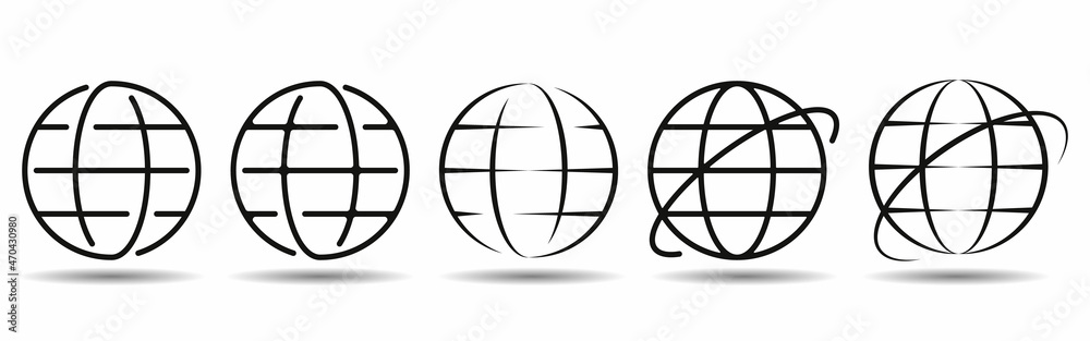 Global Internet icon vector set Global Internet icon vector set