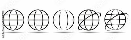 Global Internet icon vector set