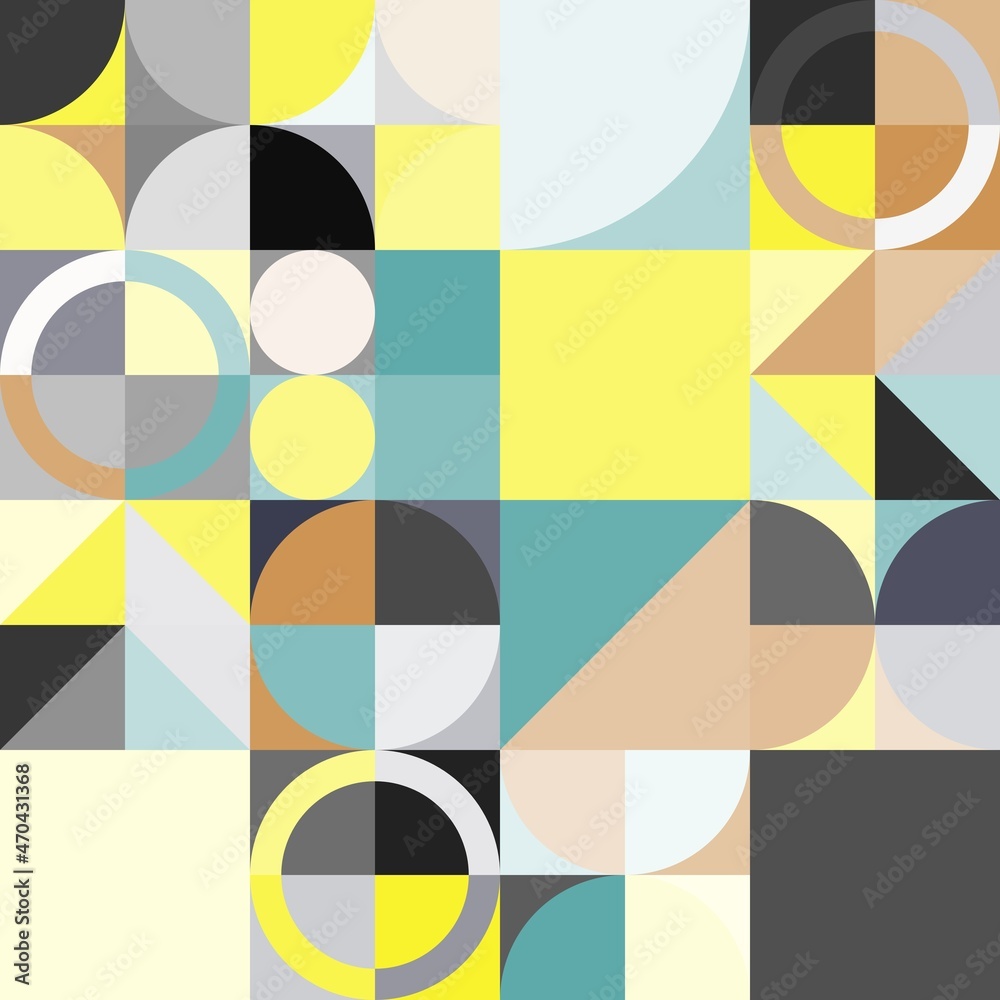Minimal simple bauhaus mosaic geometric colorful artistic background wallpaper design pattern Minimal simple bauhaus mosaic geometric colorful artistic background wallpaper design pattern
