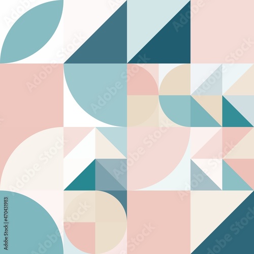 Wallpaper Mural Minimal simple bauhaus mosaic geometric colorful artistic background wallpaper design pattern Torontodigital.ca