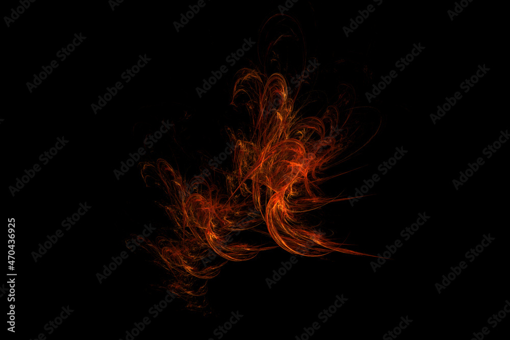 illustration drawing of a burning flame on a black background illustration drawing of a burning flame on a black background