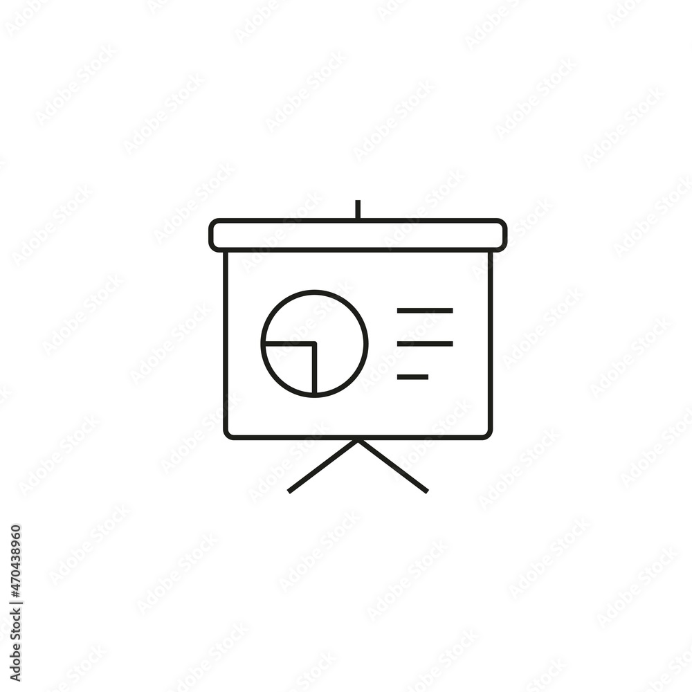 presentation icon line style graphic design vector presentation icon line style graphic design vector