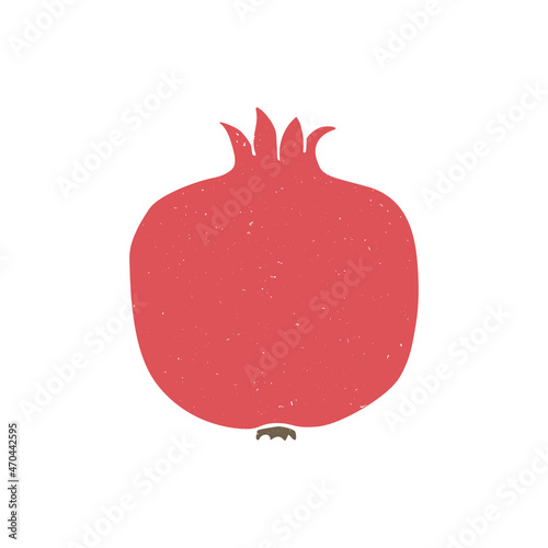 Cute garnet icon. Vector flat hand drawn illustration in cartoon style