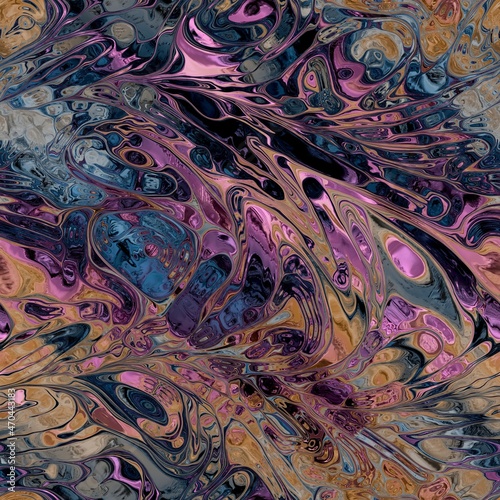 Abstract art colorful paint spill seamless background pattern