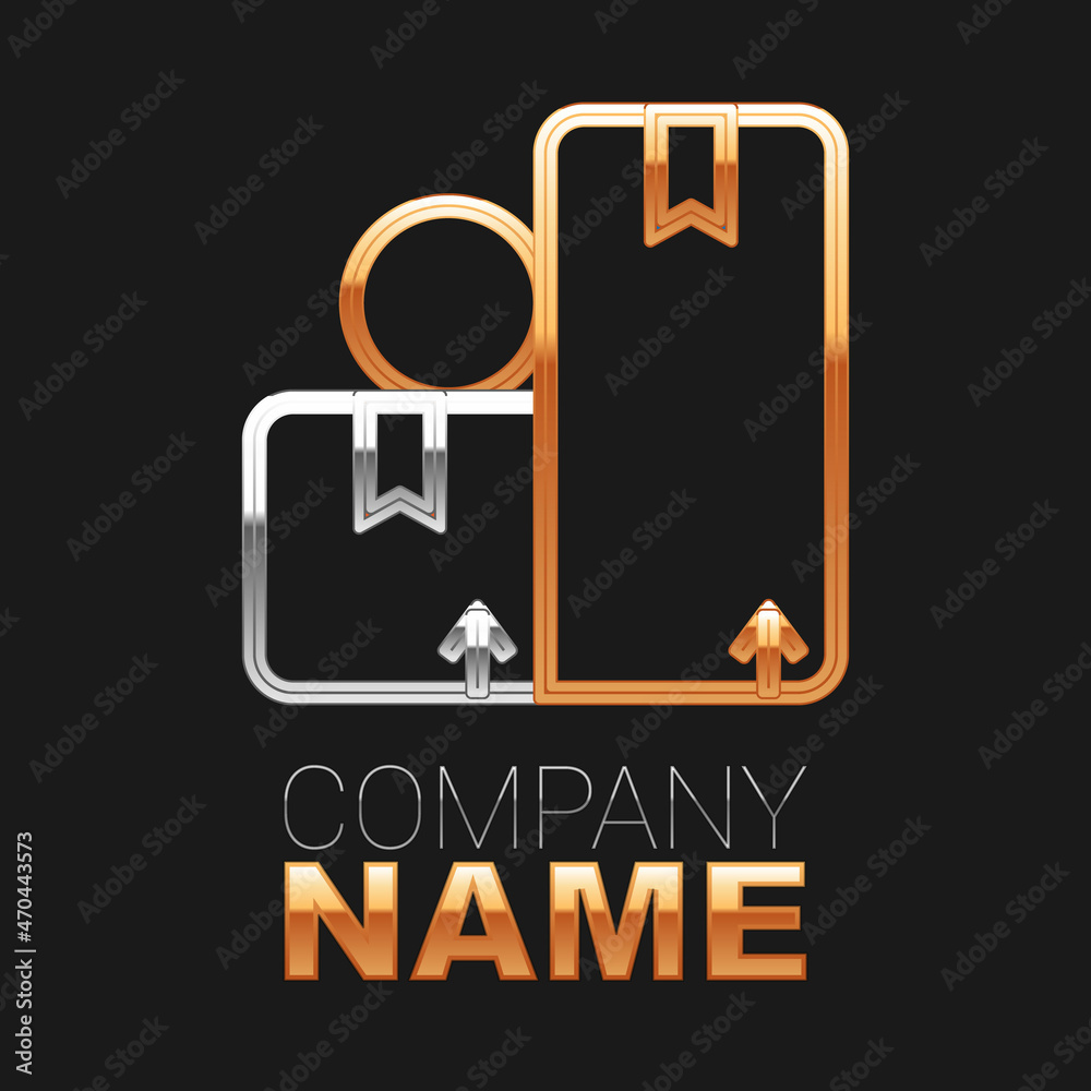 Line Carton cardboard box icon isolated on black background. Box, package, parcel sign. Delivery and packaging. Colorful outline concept. Vector