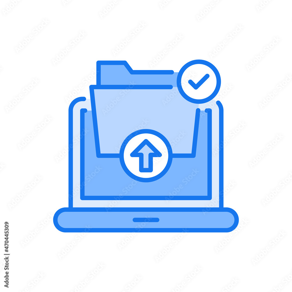 Upload Completed vector blue colours Icon Design illustration. Web And Mobile Application Symbol on White background EPS 10 File Upload Completed vector blue colours Icon Design illustration. Web And Mobile Application Symbol on White background EPS 10 File