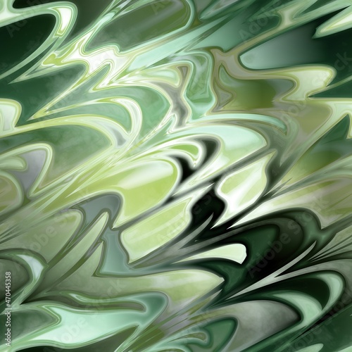 Seamless abstract green background waves