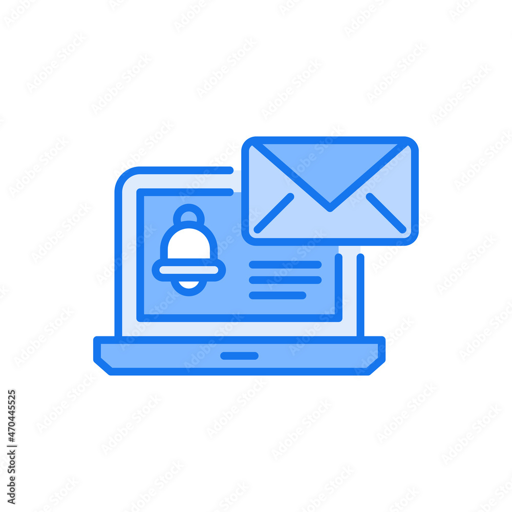 Email Notification vector blue colours Icon Design illustration. Web And Mobile Application Symbol on White background EPS 10 File Email Notification vector blue colours Icon Design illustration. Web And Mobile Application Symbol on White background EPS 10 File