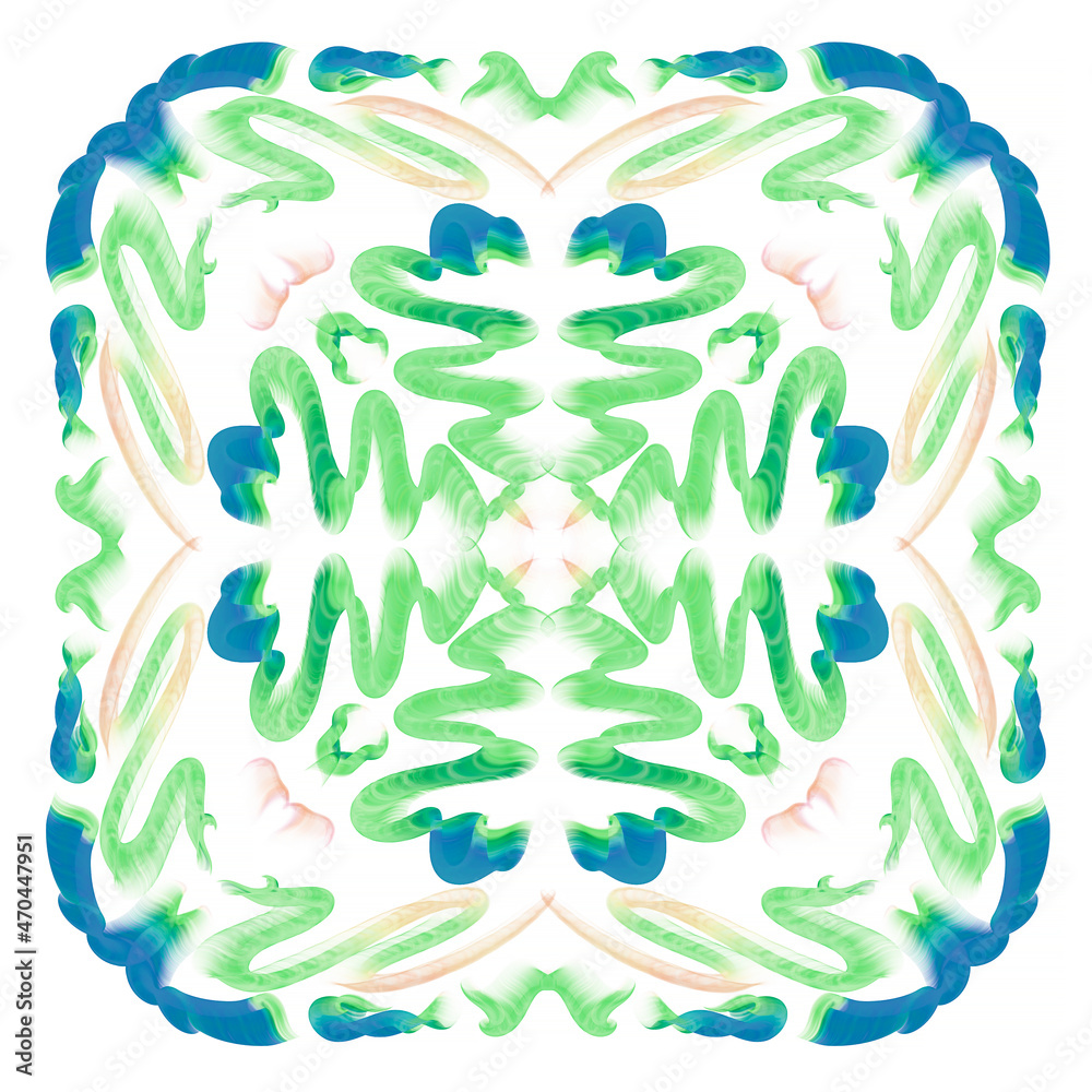 Fototapeta premium blue flower ornament