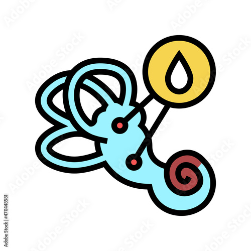 menieres symptom color icon vector. menieres symptom sign. isolated symbol illustration