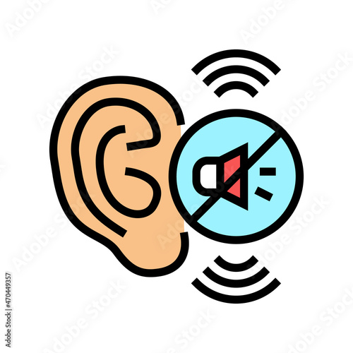 hearing loss color icon vector. hearing loss sign. isolated symbol illustration