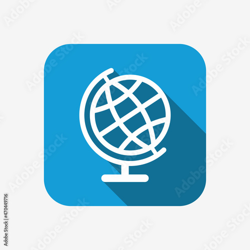 Globe icon. School globus symbol. Usage for web and mobile design.