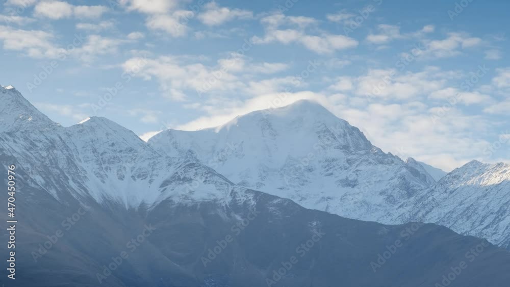 Sunrise time lapse of very beautiful nature of mountain peaks , Northern Ossetia, Dargavs, Caucasus, Russia , Moving clouds Sunrise time lapse of very beautiful nature of mountain peaks , Northern Ossetia, Dargavs, Caucasus, Russia , Moving clouds