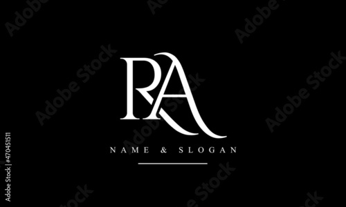 RA, AR, R, A abstract letters logo monogram