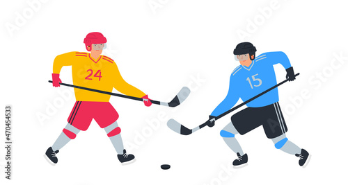 ice hockey players vector illustration
