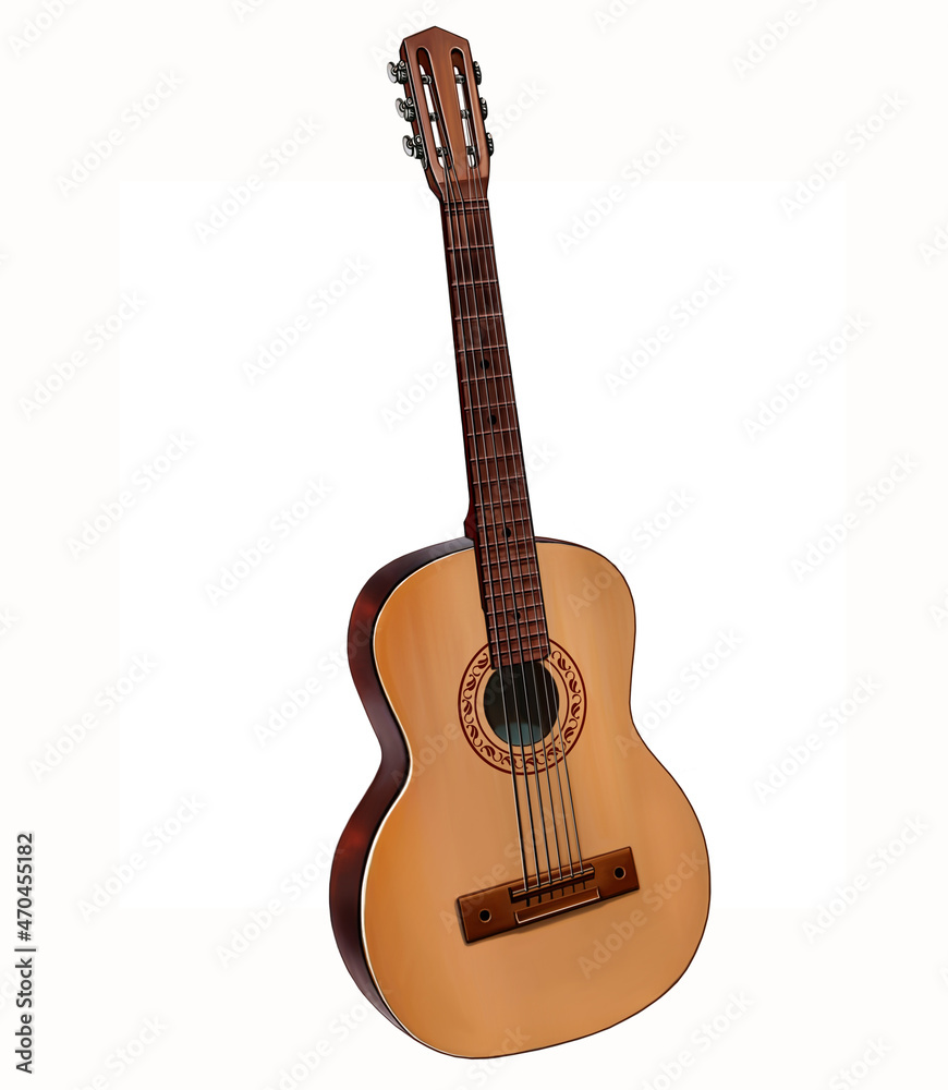 Fototapeta premium Acoustic guitar, musical instrument
