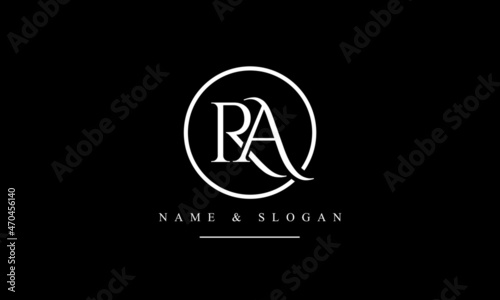 RA, AR, R, A abstract letters logo monogram photo