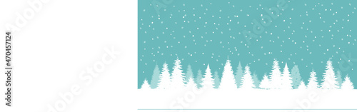 White snow falling on blue sky. Seamless background pattern. Snowflakes design for christmas greeting card banner od package