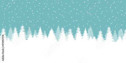 White snow falling on blue sky. Seamless background pattern. Snowflakes design for christmas greeting card banner od package