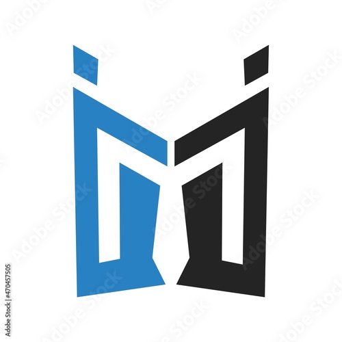 letter m logo and handshake